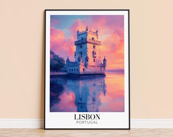 Lisbon Portugal Travel Poster – Personalized Wall Art