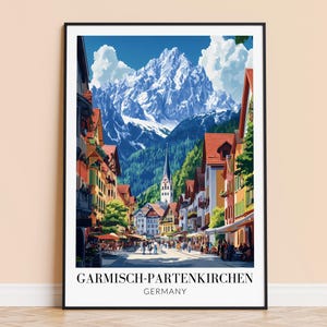 Garmisch-Partenkirche Print - Garmisch Deutschland Reise Wandbehang - Wanddekoration - Geschenk für Kunstliebhaber - Garmisch Wall Poster Art