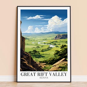 Great Rift Valley-afdruk - Great Rift Valley-reismuurdecoratie - woondecoratie - cadeau voor kunstliefhebbers - Great Rift Valley-muurposterkunst