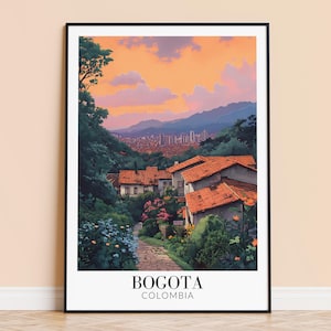 Bogota Print – Colombia Travel Wall Art,  Bogota City Poster, Framed or Unframed Home Decor, Wedding and Housewarming Gift, Personalised