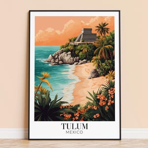 Tulum Print – Mexico Wall Art Poster, Mexico Travel Print, Home Decor, Wedding & Housewarming Gift, Framed or Unframed, Personalised