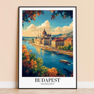 Budapest Print – Hungary Travel Wall Art, Budapest City Poster, Framed or Unframed Home Decor, Wedding and Housewarming Gift, Personalised
