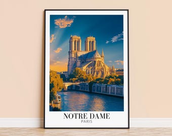 Notre Dame Cathedral Paris France 1892 Engraving Illustration