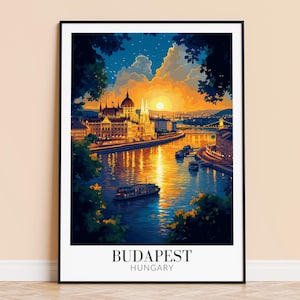 Budapest Print – Hungary Travel Wall Art, Budapest City Poster, Framed or Unframed Home Decor, Wedding and Housewarming Gift, Personalised