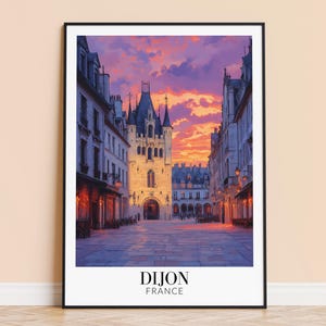Dijon Print – France Travel Wall Art, Dijon City Poster, Framed or Unframed Home Decor, Wedding and Housewarming Gift, Personalised