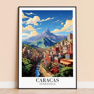 Caracas Print – Venezuela Travel Wall Art, Caracas City Poster, Framed or Unframed Home Decor, Wedding and Housewarming Gift, Personalised