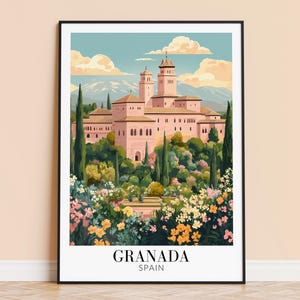 Granada Print - Granada Spain Travel Wall Hanging - Home Decoration - Gift for Art Lovers - Granada Wall Poster Art