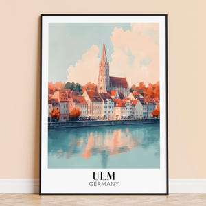 Ulm Print – Germany Wall Art Poster, Ulm Germany Travel Print, Home Decor, Wedding & Housewarming Gift, Framed or Unframed, Personalised