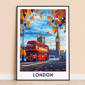 London Print – UK Wall Art Poster, England Travel Print, Home Decor, Wedding & Housewarming Gift, Framed or Unframed, Personalised