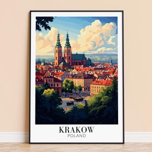 Krakow Print – Poland Travel Wall Art, Krakow City Poster, Framed or Unframed Home Decor, Wedding and Housewarming Gift, Personalised