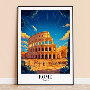 Rome Print – Italy Wall Art Poster, Italian Travel Print, Home Decor, Wedding & Housewarming Gift, Framed or Unframed, Personalised