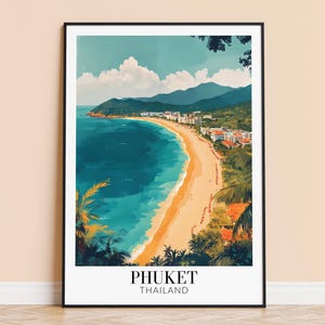 Phuket Print – Thailand Wall Art Poster, Phuket Travel Print, Home Decor, Wedding & Housewarming Gift, Framed or Unframed, Personalised