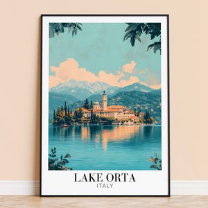 Lake Orta Print – Italy Wall Art Poster, Lake Orta Print, Home Decor, Wedding & Housewarming Gift, Framed or Unframed, Personalised
