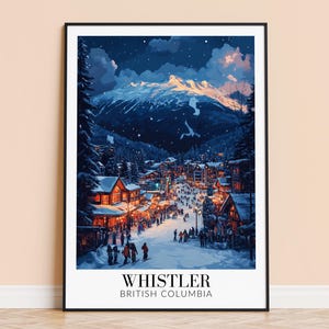 Whistler Print – Canada Wall Art Poster, Whistler Travel Print, Home Decor, Wedding & Housewarming Gift, Framed or Unframed, Personalised