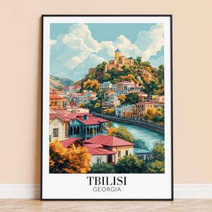 Impresión de Tbilisi - Póster de viaje de Tbilisi, Georgia - Decoración del hogar - Regalo para amantes del arte - Póster de Tbilisi