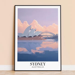 Sydney Print – Australia Wall Art Poster, Sydney Travel Print, Home Decor, Wedding & Housewarming Gift, Framed or Unframed, Personalised