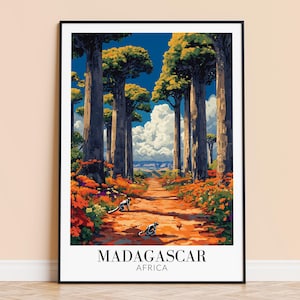 Madagascar Print – Madagascar Wall Art Poster, Africa Travel Print, Home Decor, Wedding  Housewarming Gift, Framed or Unframed, Personalised