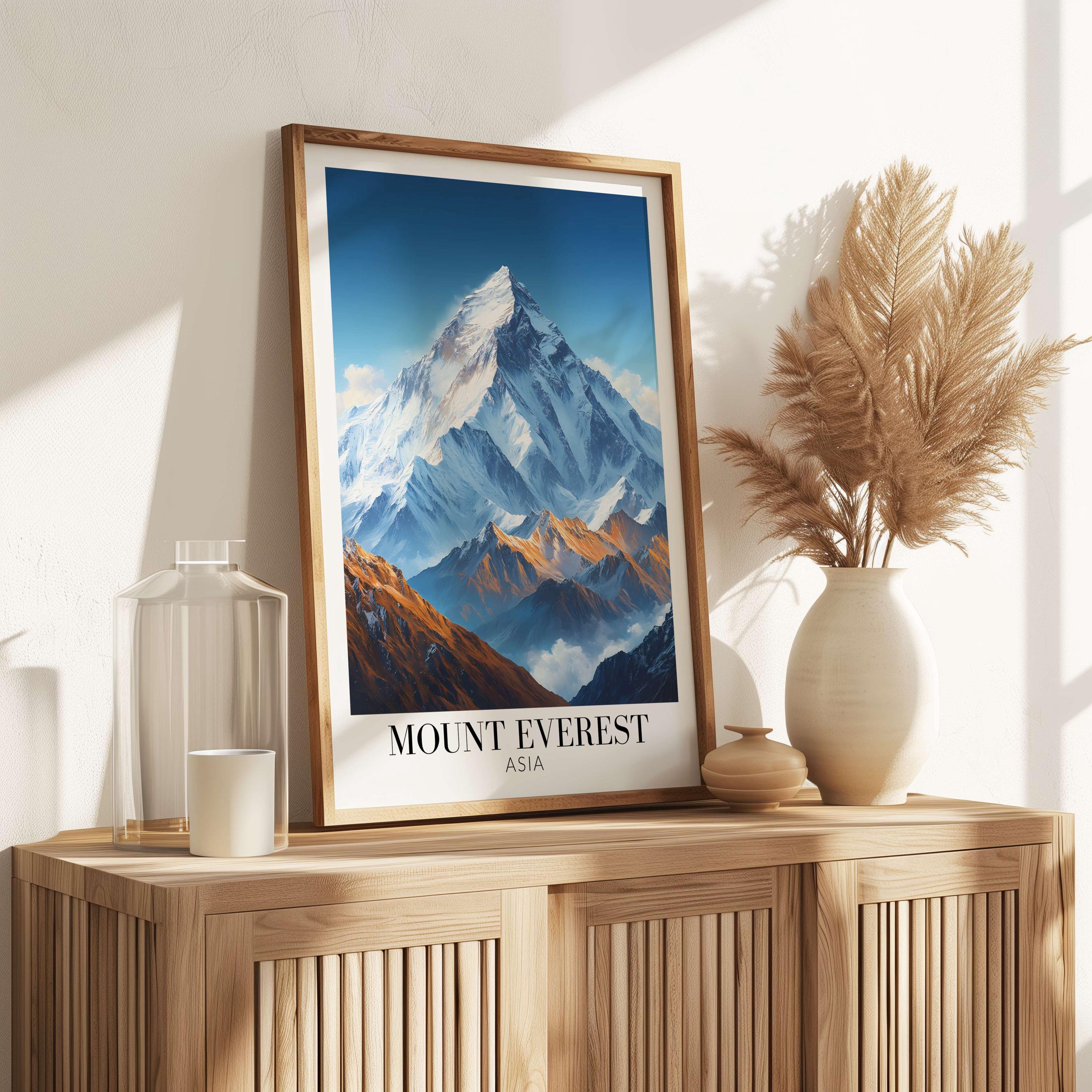 エベレストプリント - ネパールのウォールアートポスター、ヒマラヤ