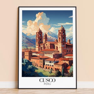 Cusco Print – Peru Travel Wall Art, Historic City Poster, Framed or Unframed Home Decor, Wedding and Housewarming Gift, Personalised