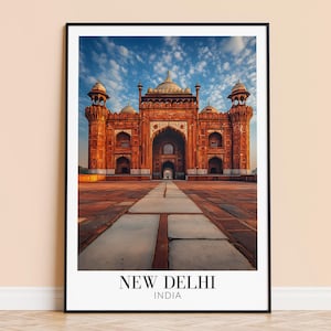 New Delhi Print – India Wall Art Poster, South Asia Travel Print, Home Decor, Wedding & Housewarming Gift, Framed or Unframed, Personalised