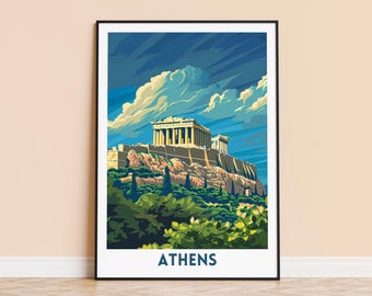 Athens Greece Travel Print – Acropolis Poster, Personalized Gift