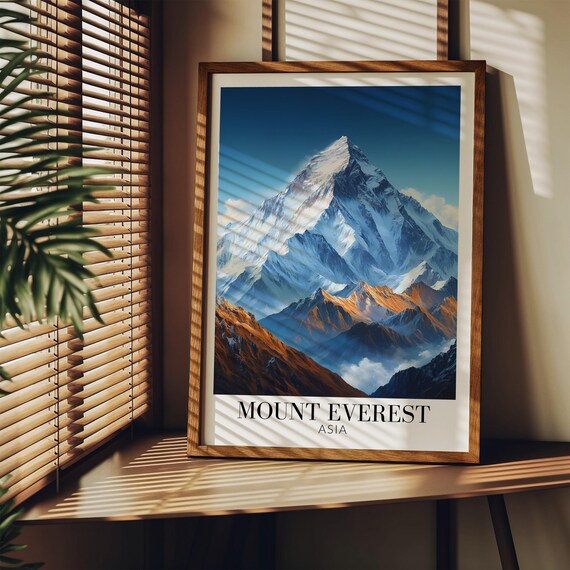 エベレストプリント - ネパールのウォールアートポスター、ヒマラヤ