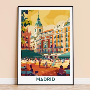 Madrid Print – Spain Wall Art Poster, Spanish Travel Print, Home Decor, Wedding & Housewarming Gift, Framed or Unframed, Personalised