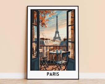 Paris Print – France Wall Art Poster, Eiffel Tower Print, Home Decor, Wedding & Housewarming Gift, Framed or Unframed, Personalised