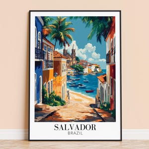 Salvador Print – Brazil Wall Art Poster, Brazil Print, Home Decor, Wedding & Housewarming Gift, Framed or Unframed, Personalised