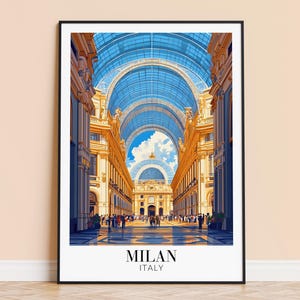 Milan Print - Milan Italy Travel Wall Hanging - Home Decoration - Gift for Art Lovers - Milan Wall Poster Art