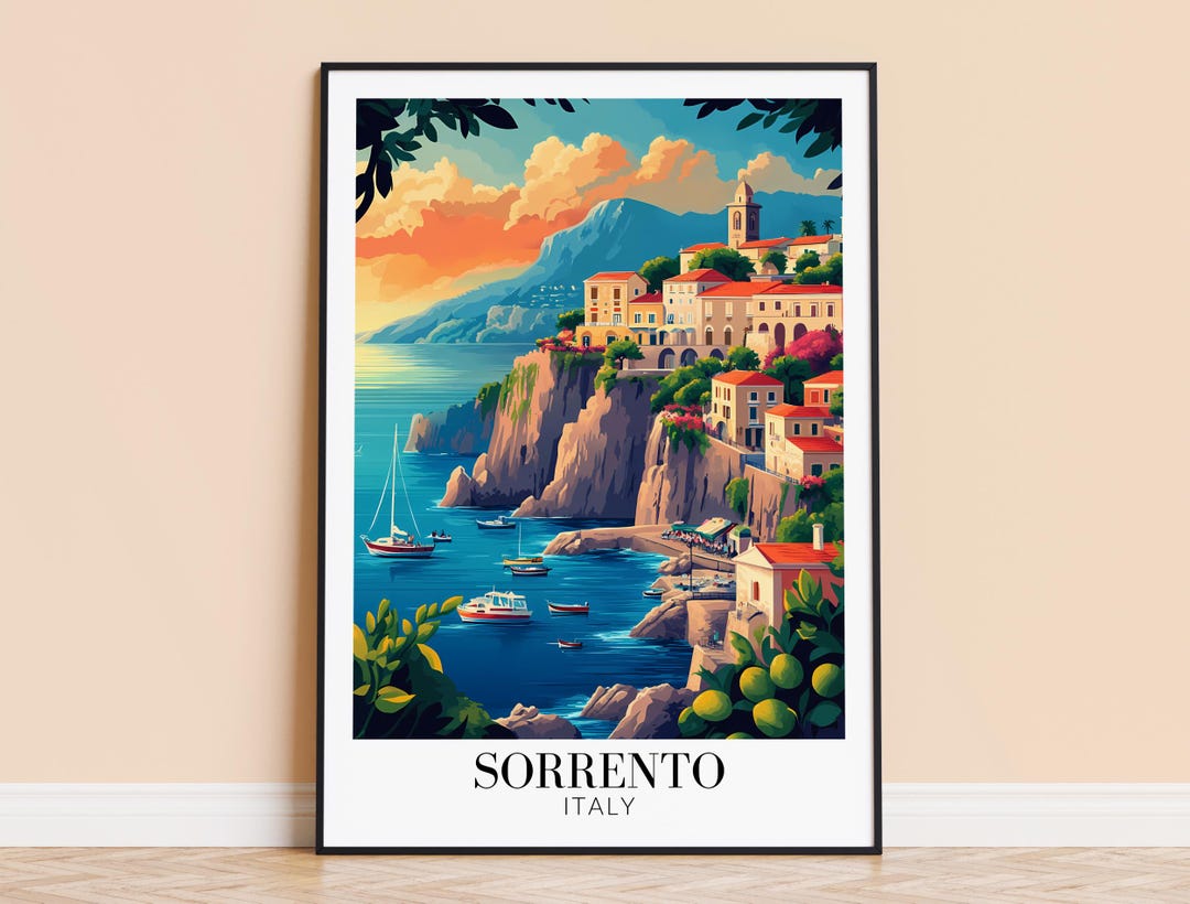 Sorrento Print - Sorrento Italy Travel Wall Hanging - Home Decoration - Gift for Art Lovers ...