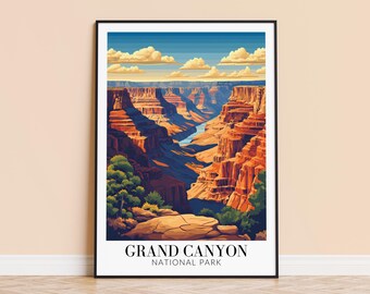 Grand Canyon Travel Poster – USA National Park, Personalized Gift