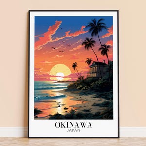 Okinawa Print – Japan Wall Art Poster, Japanese Island Travel Print, Home Decor, Wedding Housewarming Gift, Framed or Unframed, Personalised