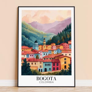 Bogota Print – Colombia Travel Wall Art, Bogota City Poster, Framed or Unframed Home Decor, Wedding and Housewarming Gift, Personalised