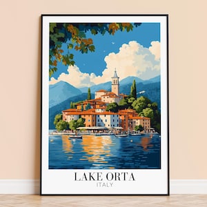 Lake Orta Print – Italy Wall Art Poster, Lake Orta Print, Home Decor, Wedding & Housewarming Gift, Framed or Unframed, Personalised