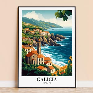 Galicia Print – Spain Travel Wall Art, Galicia Poster, Framed or Unframed Home Decor, Wedding and Housewarming Gift, Personalised