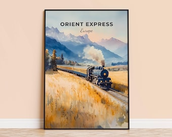 Orient Express Watercolor Print – European Train Travel Poster