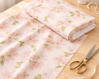 Kirschblüten Floral Stoff, gekämmte Baumwolle prima, Soft Pima Cotton Fat Quarter, halber Hof, Massenware