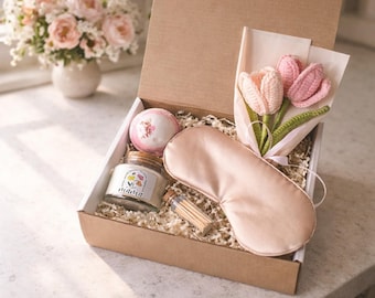 Muttertagsgeschenk Sojakerzen-Set: Blumige Duftkerzen-Geschenkbox zum Muttertag
