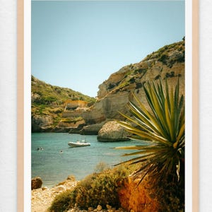 Sardinia Italy wall art, Italian summer boat home decor, vintage Mediterranean photography print, travel photography print