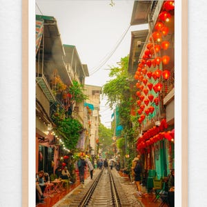 hanoi vietnam train street city photography southeast asia