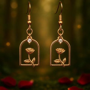 Enchanting Rose Earrings