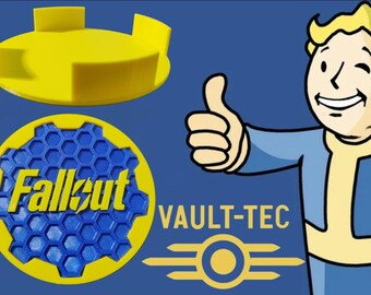 Fallout-inspirierte 3D-gedruckte Untersetzer | Vault Boy | Vault-Tec | Gaming-Trinkgeschirr-Set