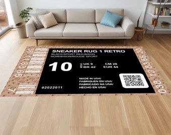 Custom Sneaker Rug: Sneakerhead Hypebeast Decor
