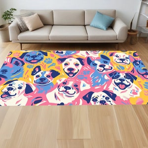 Liebenswerte Hunde, Liebe Gefährten, Süße Hunde, Freunde, Abstrakter Teppich, Benutzerdefinierte Teppich, Wohnkultur Teppich, Moderner Teppich, rutschfester Teppich, Beliebte Teppich, Bereich