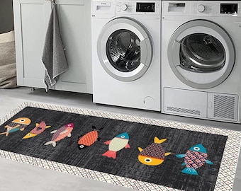 Laundry Room Rug, For Farmhouse, Runner, Laundry Room Organization, Long Mat, Corridor Mat, Bathroom Area, Washable, Kitchen Rug, Mudroom