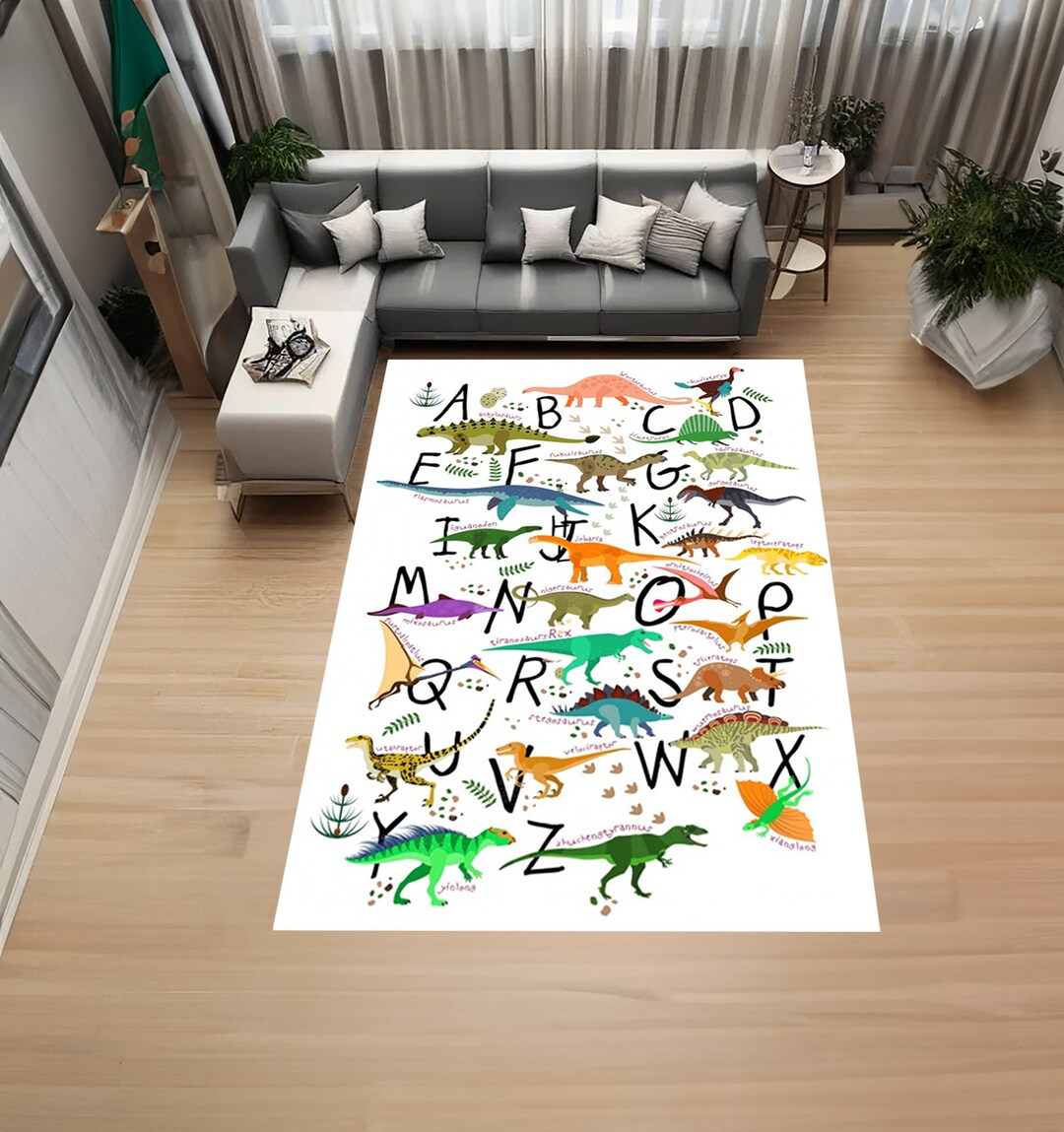 Dinosaur Pattern Rug, Dinosaur, Dinosaur Rug, Kids Gift Rug, Custom Rug ...