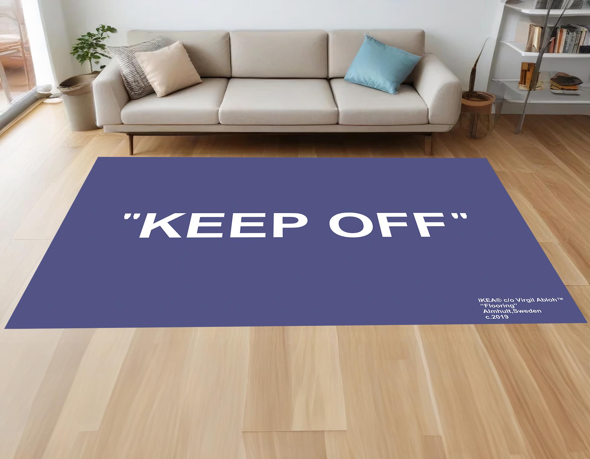 LOKBYTE ロークビーテ ラグ 平織り, ダークブルー/ライトベージュ