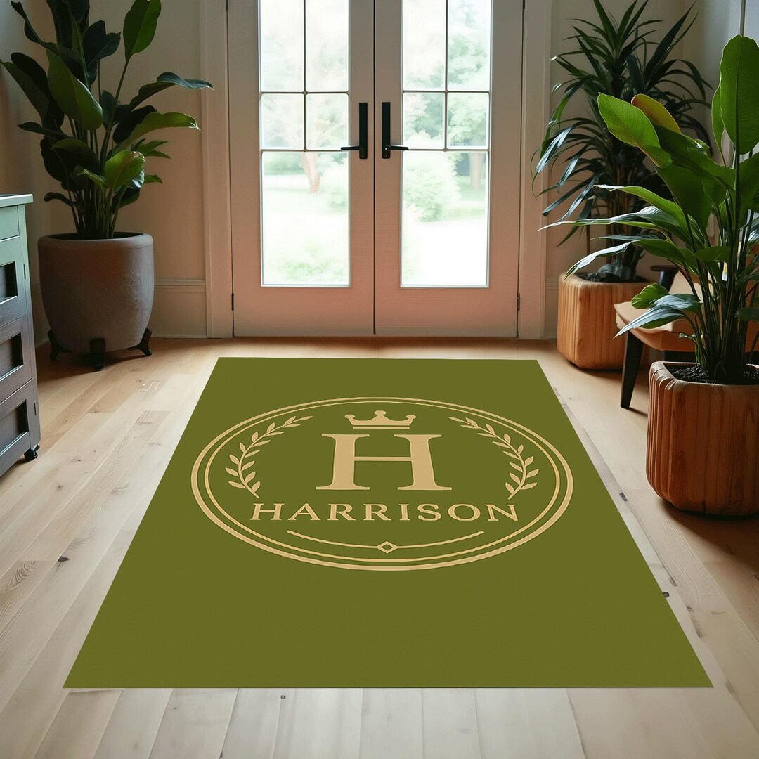 Entry Rug, Personalized Entryway Rug,family Name, Entrance Rug for ...