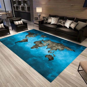 Large World Map,Carpets, Rug, Bedroom, Kids, Baby Play Crawling Mat, Area Rugs, Carpet for Living Room, Home Decorative Rug, Floor Rugs,Gift